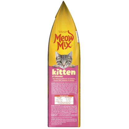 Meow Mix Kitten dry food kibble and feeding information