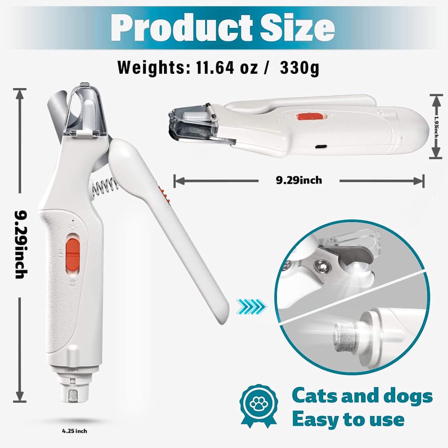 Pet Nail Clipper with LED