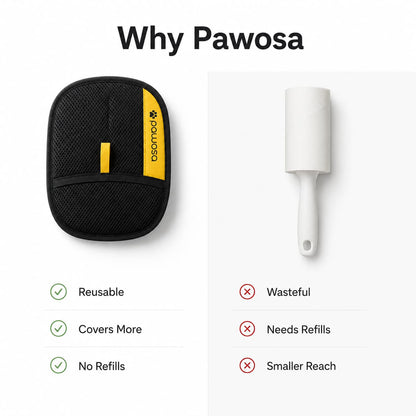 Pawosa Reusable Pet Hair Remover Mitt for Dogs & Cats
