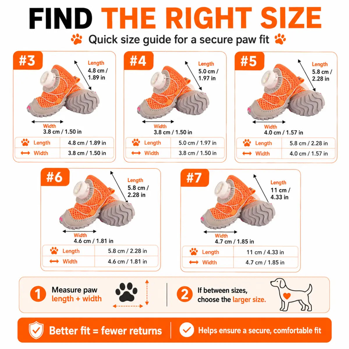 Dog Shoes 4 Pieces – Stay-On Anti-Slip Paw Boots